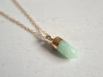 Load image into Gallery viewer, Chrysoprase crystal point pendant
