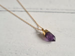 Load image into Gallery viewer, Amethyst crystal point pendant
