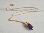 Load image into Gallery viewer, Amethyst crystal point pendant
