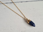 Load image into Gallery viewer, Lapis Lazuli crystal point pendant
