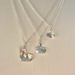 Load image into Gallery viewer, Melted Silver Heart Pendants
