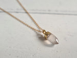 Load image into Gallery viewer, Rose quartz crystal point pendant

