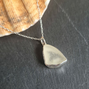 Sea Glass Pendant - Shark fin