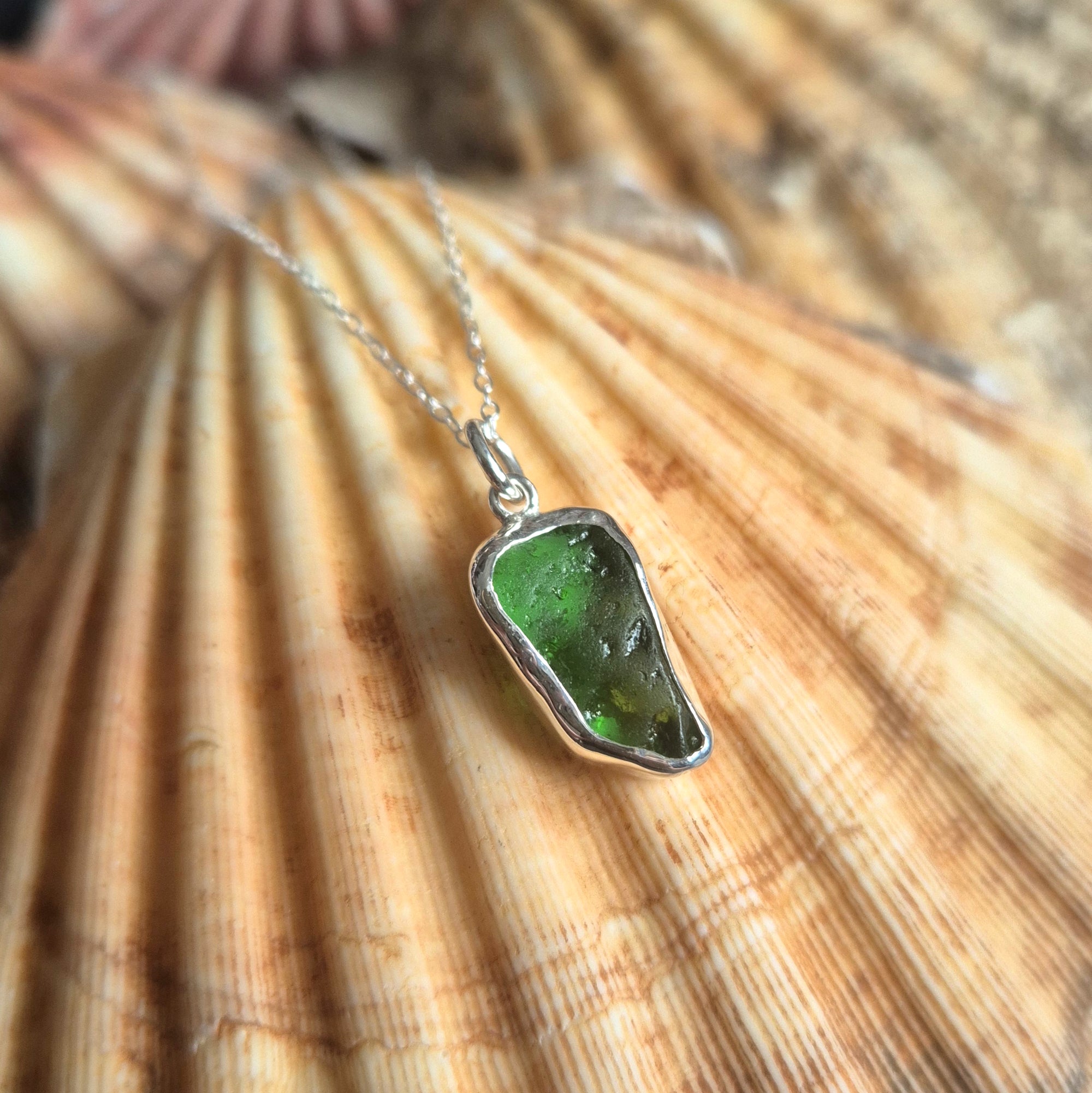 Sea Glass Pendant - Turtle