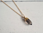 Load image into Gallery viewer, Smokey quartz crystal point pendant
