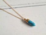 Load image into Gallery viewer, Turquoise crystal point pendant
