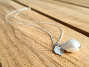 White Baroque Pearl Pendant