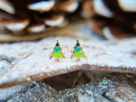 Load image into Gallery viewer, Silver Christmas Tree Studs
