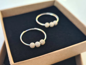 Gold & Silver Sparkly Hoops