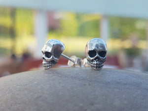 Silver Skull Studs
