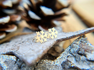 Silver Snowflake Studs