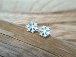 Load image into Gallery viewer, Silver Snowflake Studs
