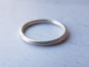 Satin Silver Ring