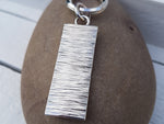 Load image into Gallery viewer, Silver Tree Bark Keyring
